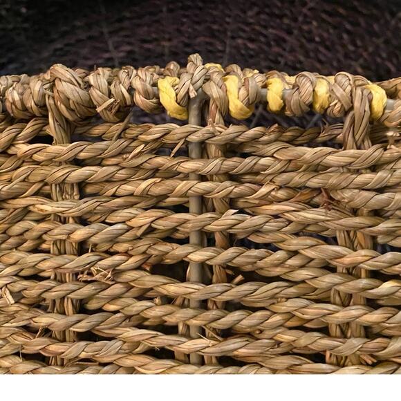 Tabitha Brown Utensil Seagrass Caddy/Holder With handles Yellow / Natural‎ - Picture 6 of 8